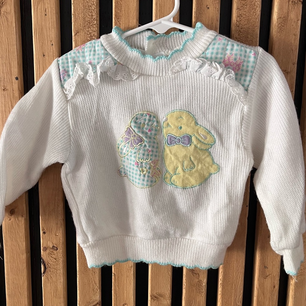 Vintage Easter girls sweater